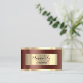 Berufliches elegantes Gold Brown CONSULTING Blogge Visitenkarte (Stehend Vorderseite)