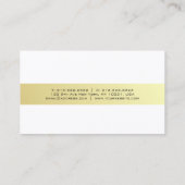 Berufliches Elegantes Gold Einfaches Design Visitenkarte (Rückseite)