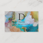 Berufliches Elegantes Gold Grau Lila Visitenkarte (Rückseite)