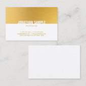 Berufliches Elegantes Gold Minimalistisch Schlicht Visitenkarte (Vorne/Hinten)