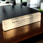 Berufliches elegantes Goldklassegeschäft Namensplakette