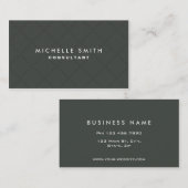 Berufliches elegantes grünes schlichtes visitenkarte (Vorne/Hinten)