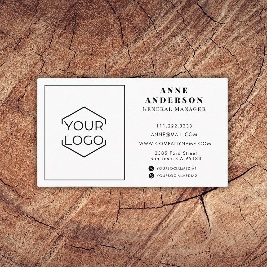 Berufliches, elegantes Logo Visitenkarte