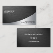 Berufliches elegantes Metallmodernes schlichtes Visitenkarte (Vorne/Hinten)