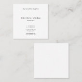 Berufliches elegantes Minimalistisches Design Mode Quadratische Visitenkarte (Vorne/Hinten)