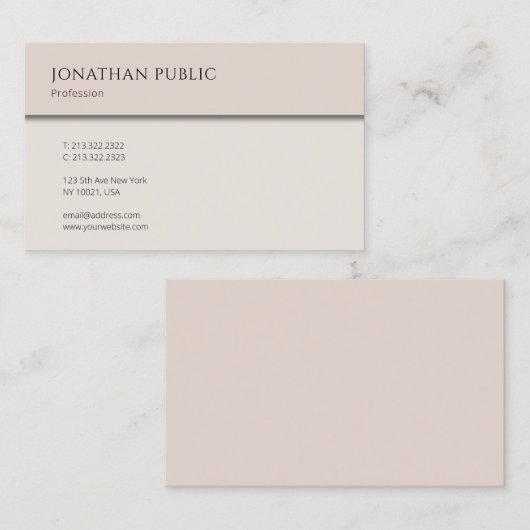 Berufliches elegantes Minimalistisches modernes Te Visitenkarte (Vorne/Hinten)