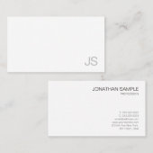 Berufliches elegantes Minimalistisches Monogramm-D Visitenkarte (Vorne/Hinten)