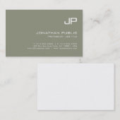 Berufliches elegantes Mit Monogramm Design Moderne Visitenkarte (Vorne/Hinten)