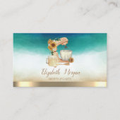 Berufliches elegantes Mixer Sonnenblume Wasserfarb Visitenkarte (Vorderseite)