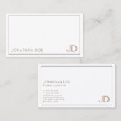 Berufliches Elegantes Modern Creative Monogram Visitenkarte (Vorne/Hinten)