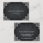Berufliches elegantes modernes Black Chalk Board B Visitenkarte (Vorne/Hinten)
