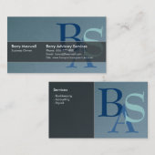 Berufliches elegantes modernes blaues einfaches visitenkarte (Vorne/Hinten)