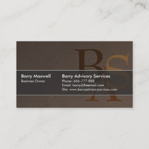 Berufliches elegantes modernes Brown einfach Visitenkarte