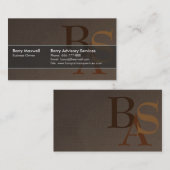 Berufliches elegantes modernes Brown einfach Visitenkarte (Vorne/Hinten)