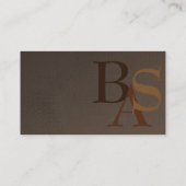Berufliches elegantes modernes Brown einfach Visitenkarte (Rückseite)