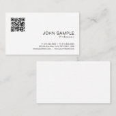 Berufliches Elegantes, modernes einfaches QR Code  Visitenkarte (Vorne/Hinten)