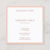 Berufliches elegantes, modernes, einfaches Vorlage Quadratische Visitenkarte (Rückseite)