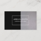 Berufliches Elegantes modernes Metallisches Schwar Visitenkarte (Vorderseite)