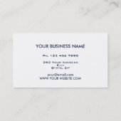 Berufliches elegantes modernes minimales Pergament Visitenkarte (Rückseite)