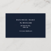 Berufliches Elegantes Modernes Monogramm Blau & We Visitenkarte (Rückseite)