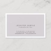 Berufliches Elegantes Modernes, schlichtes Schlich Visitenkarte (Rückseite)