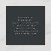 Berufliches elegantes modernes schottisches quadratische visitenkarte (Rückseite)