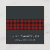Berufliches elegantes modernes schottisches quadratische visitenkarte (Vorderseite)