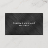 Berufliches elegantes, modernes Schwarz-Brushed-Me Visitenkarte (Vorderseite)