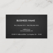 Berufliches elegantes modernes Schwarzes und Gold Visitenkarte (Rückseite)