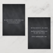 Berufliches elegantes modernes schwarzes visitenkarte (Vorne/Hinten)