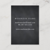 Berufliches elegantes modernes schwarzes visitenkarte (Rückseite)