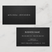 Berufliches elegantes modernes schwarzes visitenkarte (Vorne/Hinten)