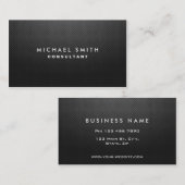 Berufliches elegantes modernes schwarzes visitenkarte (Vorne/Hinten)