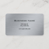 Berufliches elegantes modernes Silber-gerundete Visitenkarte (Rückseite)