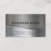 Berufliches elegantes modernes Silber- und Goldmet Visitenkarte (Rückseite)