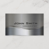 Berufliches elegantes modernes Silber- und Goldmet Visitenkarte (Vorderseite)