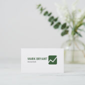 Berufliches elegantes modernes weißes einfaches visitenkarte (Stehend Vorderseite)