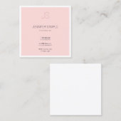Berufliches elegantes Monogram Sleek Design Luxus Quadratische Visitenkarte (Vorne/Hinten)