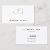 Berufliches elegantes Monogramm Modernes Design Sc Visitenkarte (Vorne/Hinten)