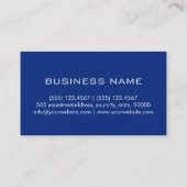 Berufliches elegantes Monogramm Schlicht dunkelbla Visitenkarte (Rückseite)