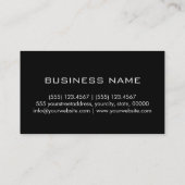 Berufliches elegantes Monogramm Schlicht Schwarz Visitenkarte (Rückseite)