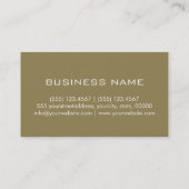 Berufliches elegantes Monogramm Schlicht Tan Visitenkarte (Rückseite)