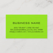 Berufliches elegantes Monogramm-schlichtes Limones Visitenkarte (Rückseite)