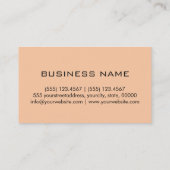 Berufliches elegantes Monogramm Schlichtes Peach Visitenkarte (Rückseite)