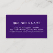 Berufliches elegantes Monogramm Schlichtes Violett Visitenkarte (Rückseite)