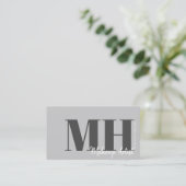Berufliches elegantes Monogramm Visitenkarte (Stehend Vorderseite)