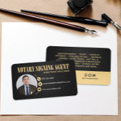 Berufliches elegantes Notar Signing Agent Foto Visitenkarte