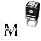 Berufliches elegantes Personalisiertes Monogramm Permastempel (Beispiel)