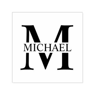 Berufliches elegantes Personalisiertes Monogramm Permastempel