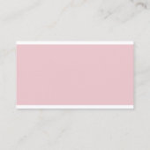 Berufliches elegantes Rosa Modernes, einfaches Des Visitenkarte (Rückseite)